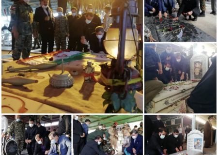 حضور مهندس مجتبی یوسفی در مراسم غبارروبی و عطرافشانی مزار شهدا در گلزار شهدای بهشت آباد اهواز