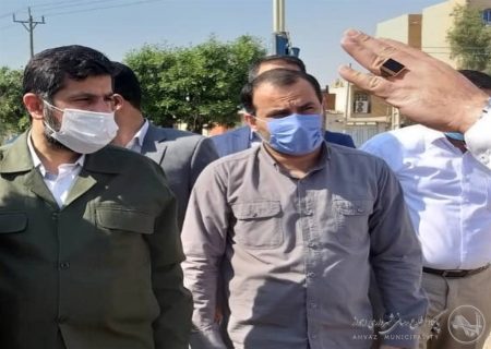 بازدید استاندار خوزستان و شهردار اهواز از پروژه های طرح ضربتی آبهای سطحی