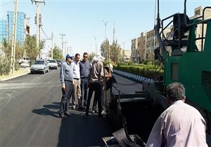 لکه گیری و ترمیم آسفالت معابر در اهواز