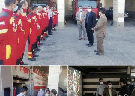 بازدید مهندس مجتبی یوسفی از سازمان آتش نشانی اهواز