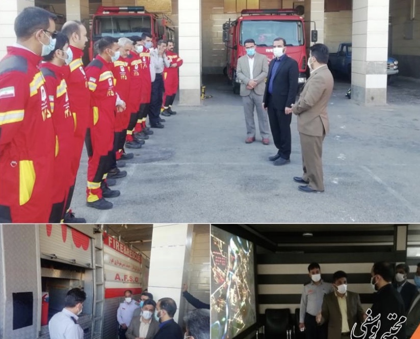 بازدید مهندس مجتبی یوسفی از سازمان آتش نشانی اهواز
