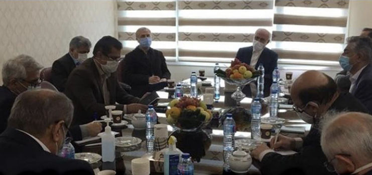 جلسه حاج عبدالله ایزدپناه با جمعی از نخبگان شهرستان باغملک مقیم تهران