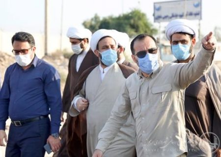 بازدید شهردار و ائمه جماعت اهواز از پروژه های در دست اقدام شهرداری اهواز