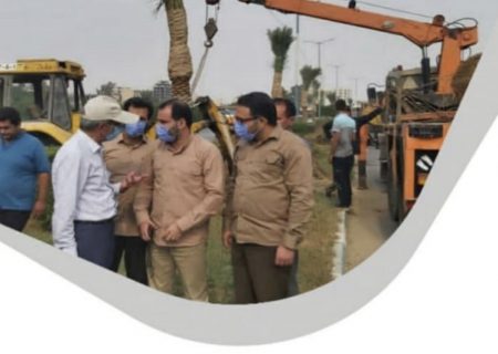بازدید شهردار اهواز از روند کاشت نخل های جاده ساحلی غرب