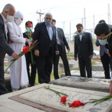 آیین آغاز عملیات اجرایی پروژه همسانسازی آرامستان شهدای صابئین مندائی در اهواز