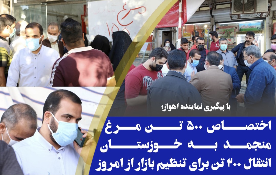 اختصاص ۵۰۰ تن مرغ منجمد به خوزستان/انتقال ۲۰۰ تن برای تنظیم بازار از امروز