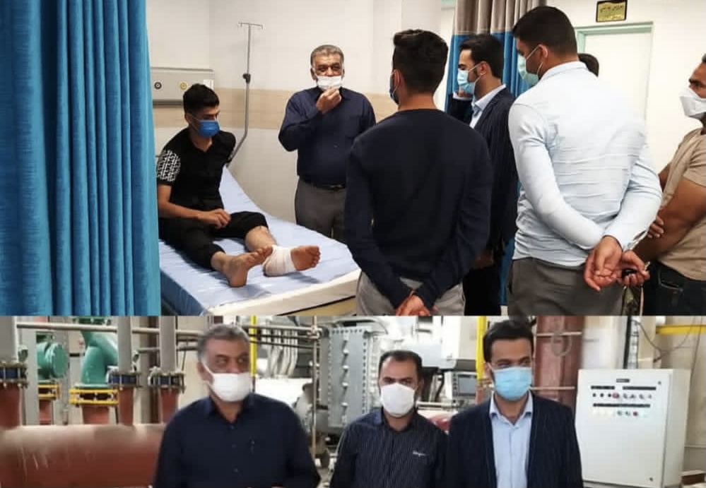عیادت محمد نجاتی پور فرماندار باغملک از برخی بیماران در بیمارستان شهید طبا طبایی