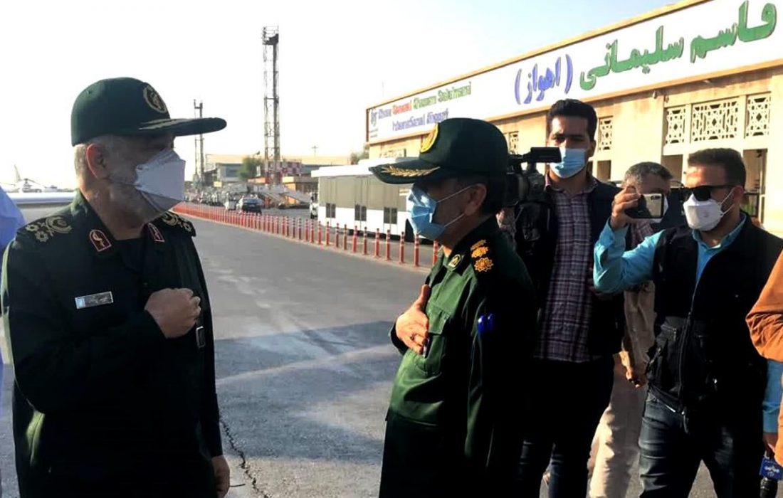 فرمانده کل سپاه پاسداران وارد خوزستان شد
