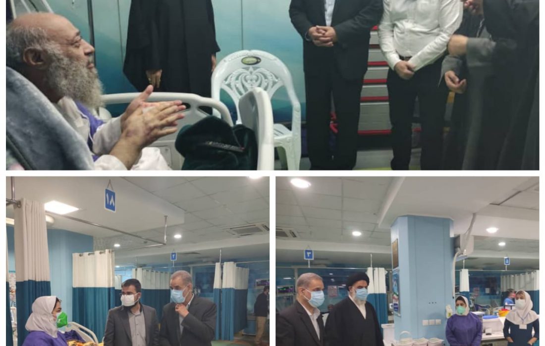 عیادت نماینده ولی فقیه در استان و استاندار خوزستان از آیت الله موسوی جزایری نماینده استان در مجلس خبرگان رهبری