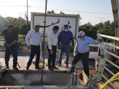 بازدید مدیران شرکت آبفا خوزستان و اهواز از پروژه تعویض لرزه‌گیرهای خط انتقال آب ۱۴۰۰ میلیمتر