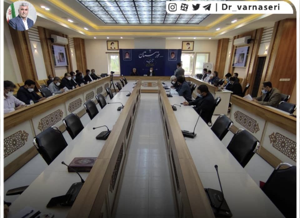 جلسه ستاد هماهنگی و فرماندهی عملیات پاسخ به بحران با موضوع بازسازی مناطق زلزله زده در شهرستان اندیکا با حضور دکتر علیرضا ورناصری