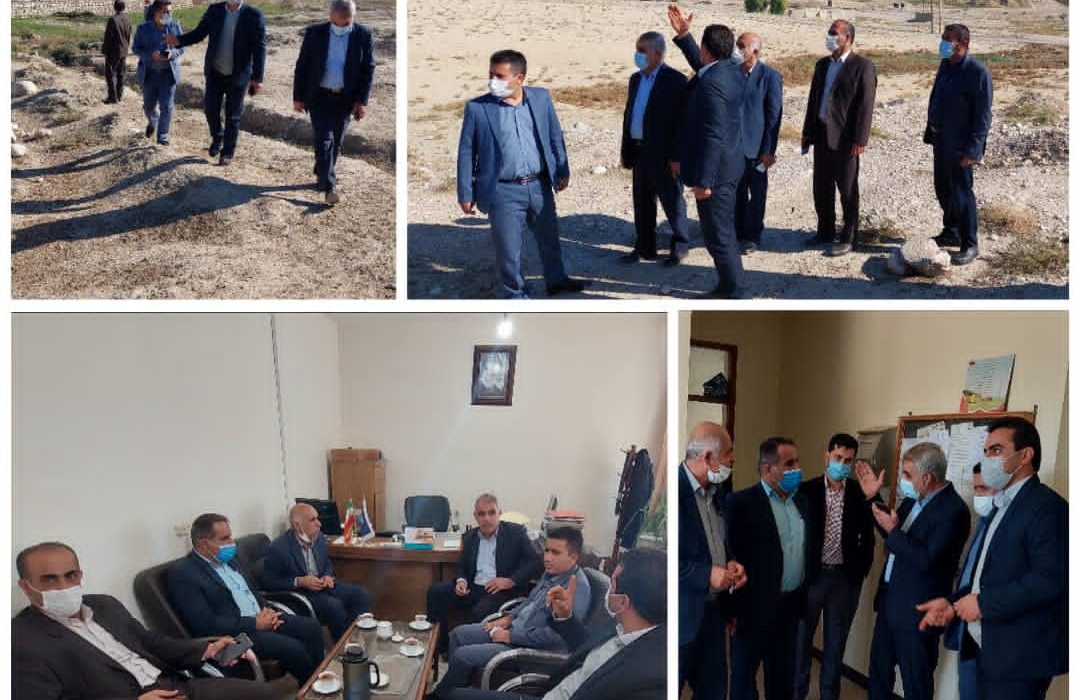 بازدید فرماندار باغملک از اراضی محدوده رستم آباد برای الحاق به محدوده شهر