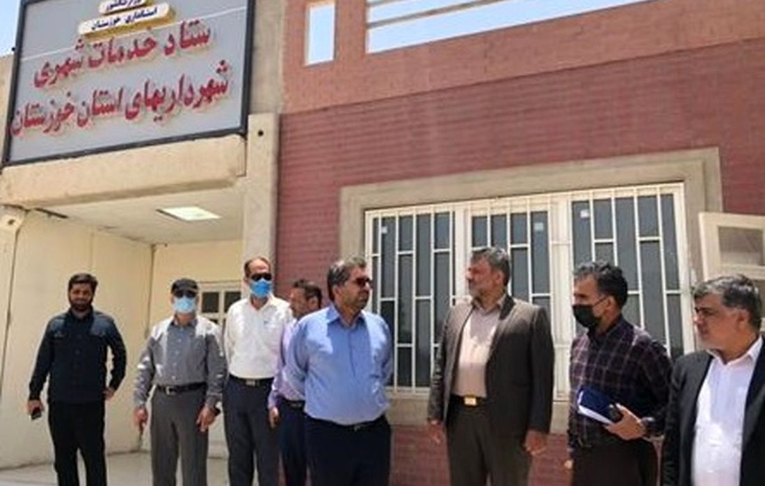 بازدید شهردار اهواز و معاونین عمرانی امنیتی استانداری از پایانه مرزی چذابه