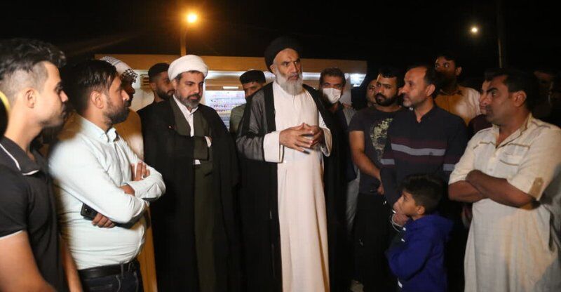 بازدید شبانه امام جمعه اهواز از کوی “سادات و مندلی”