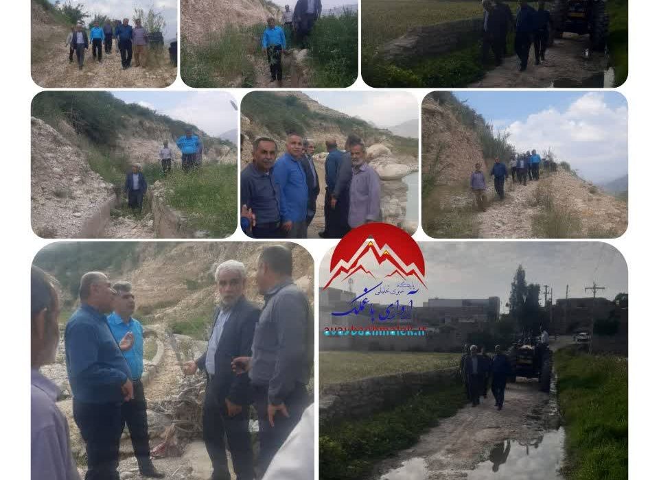 بازدید فرماندر و هیات همراه از کانال ورودی قنات باغات باغملک