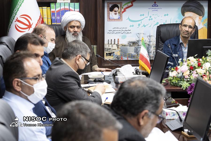 دیدار اعضای شورای مدیران شركت ملی مناطق نفت‌خیز جنوب با نماینده مردم استان خوزستان در مجلس خبرگان رهبری
