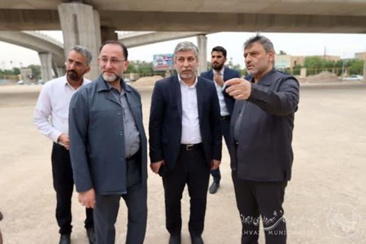 بازدید فرماندار و شهردار اهواز از پروژه های عمرانی شهر