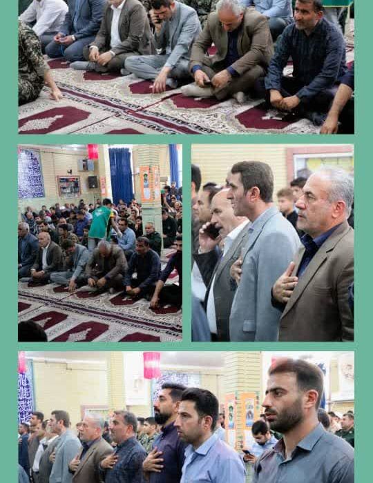 حضور شهردار باغملک ، اعضای محترم شورای اسلامی شهر و پرسنل شهرداری در مراسم یادبود شهید مدافع وطن محمد قنبری+تصاویر