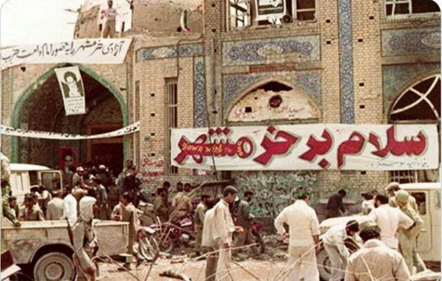 نصب المان در محل شهادت «شهدای دفاع مقدس» خرمشهر