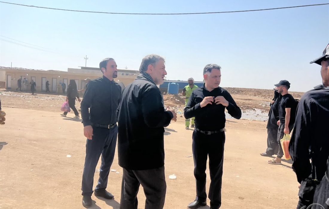 نظارت میدانی شهردار اهواز بر خدمت‌رسانی به زائران اربعین حسینی در مرز چذابه