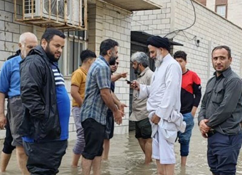 تداوم خدمات رسانی به مردم خوزستان در پی بارش شدید باران