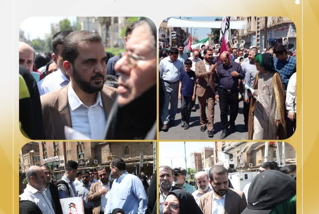 حضور نماینده اهواز در راهپیمایی روز قدس