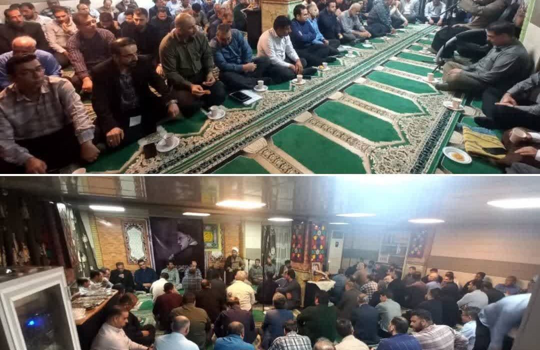 برگزاری مراسم گرامیداشت شهید آیت‌الله رئیسی در شرکت آب و فاضلاب اهواز