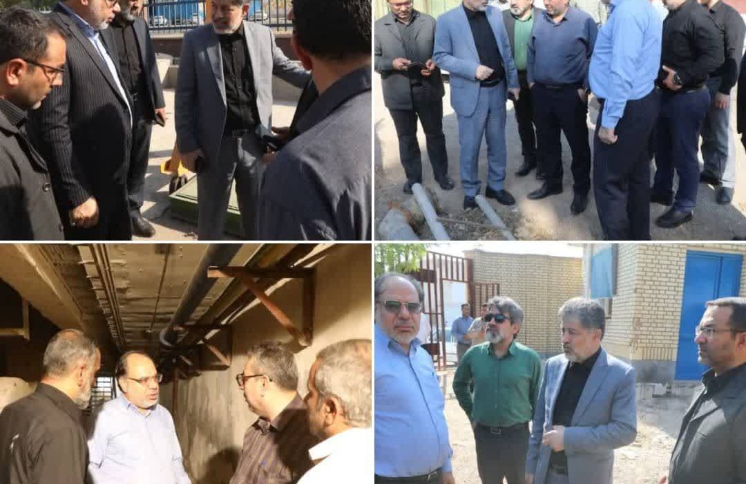 بازدید معاون منابع انسانی و مدیر کل آبفا کشور از تصفیه خانه آب و ایستگاه های فاضلاب اهواز