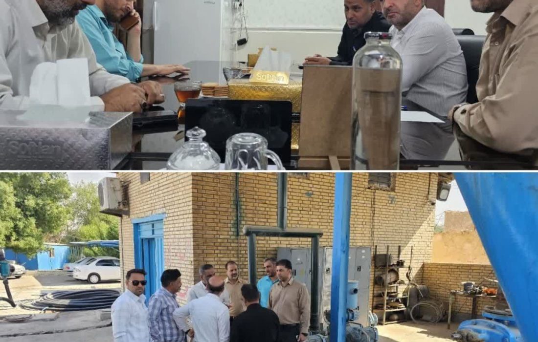بازدید معاون بهره‌برداری و توسعه آب شرکت آبفا اهواز از تصفیه خانه های شهر حمیدیه