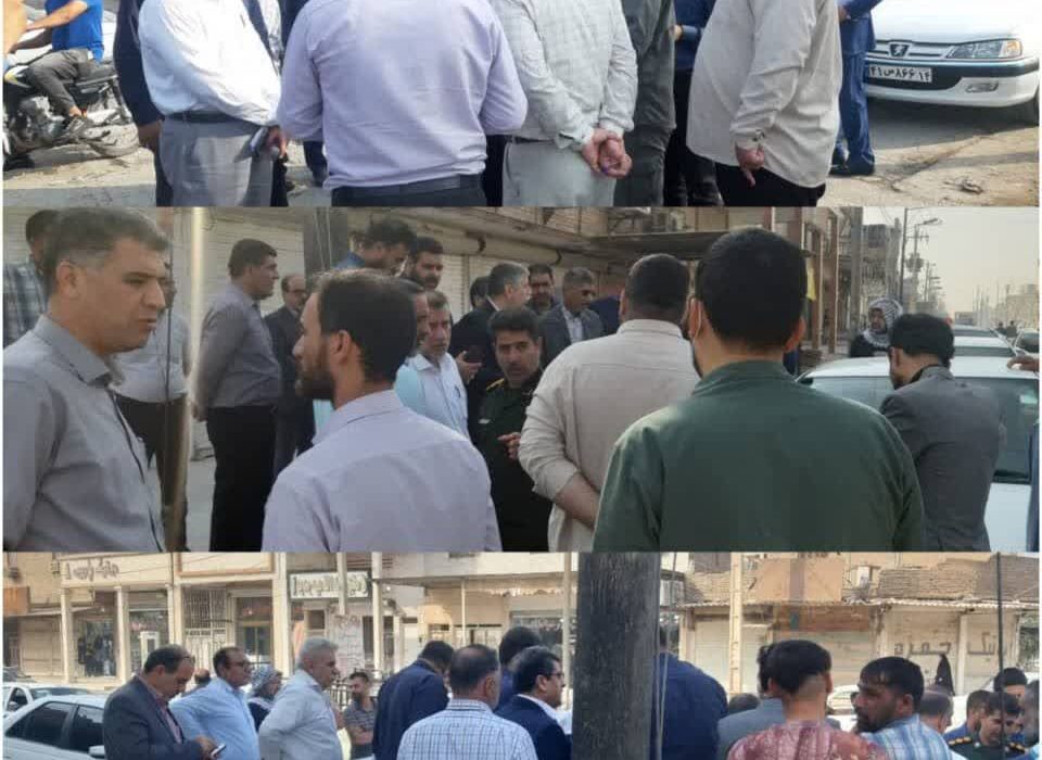 بازدید مشترک فرماندار اهواز، سیداحمد موالی‌زاده و مدیرعامل شرکت آبفا اهواز
