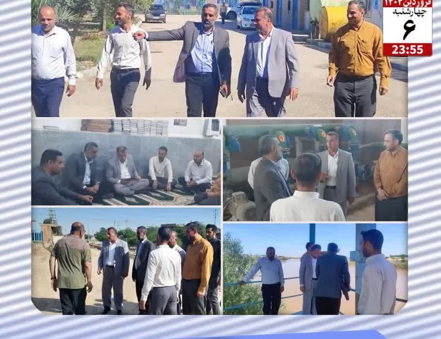  بازدید میدانی مدیرعامل شرکت آب و فاضلاب اهواز از مناطق کوت عبدالله