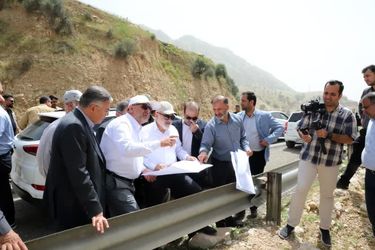 بازدید استاندار خوزستان و مدیر عامل سازمان آب و برق استان از طرح آبرسانی فدک