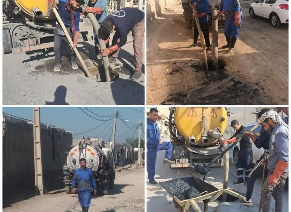 در سال ۱۴۰۳ انجام شد؛ لایروبی و صفحه‌کشی بیش از ۸۱۶ هزار متر از خطوط شبکه فاضلاب اهواز