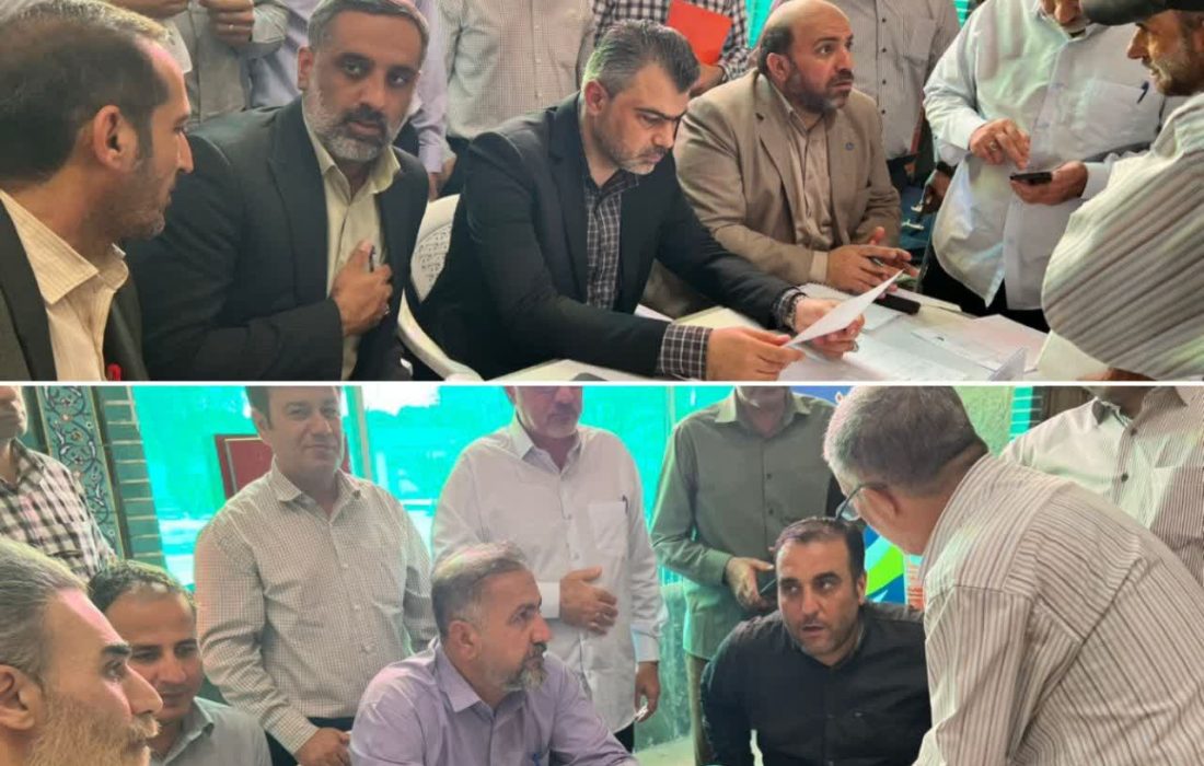 حضور مدیرعامل شرکت آب و فاضلاب اهواز در میز خدمت نماز جمعه