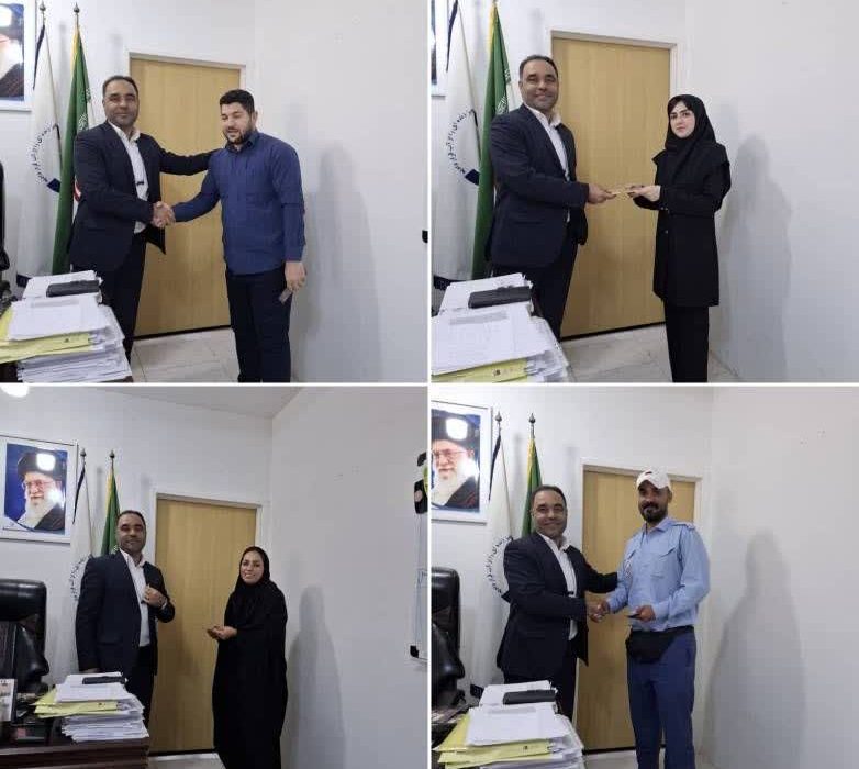 تقدیر از نیروهای برتر فرایند پذیرش و قراردادها در شرکت آب و فاضلاب اهواز