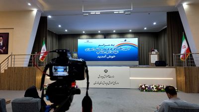 آیین افتتاحیه طرح ملی نجات آب (داناب) در خوزستان برگزار شد