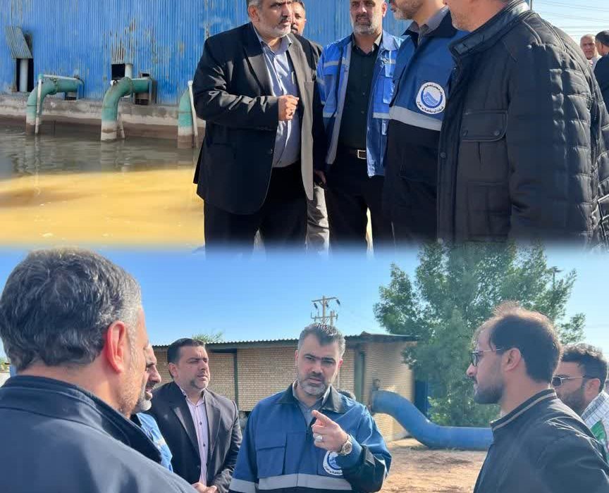 نظارت میدانی مدیرعامل آبفای اهواز بر تولید و توزیع آب شرب