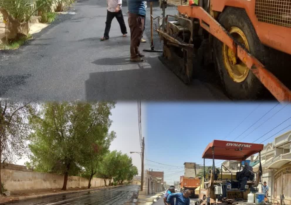 عمليات ترميم و آسفالت نوارهاي حفاري در نقاط مختلف اهواز در حال اجراست
