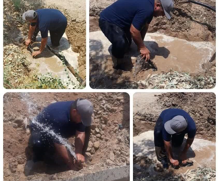 شناسایی و قطع ۱۰ فقره انشعاب غیرمجاز در روستای دشت بزرگ گتوند