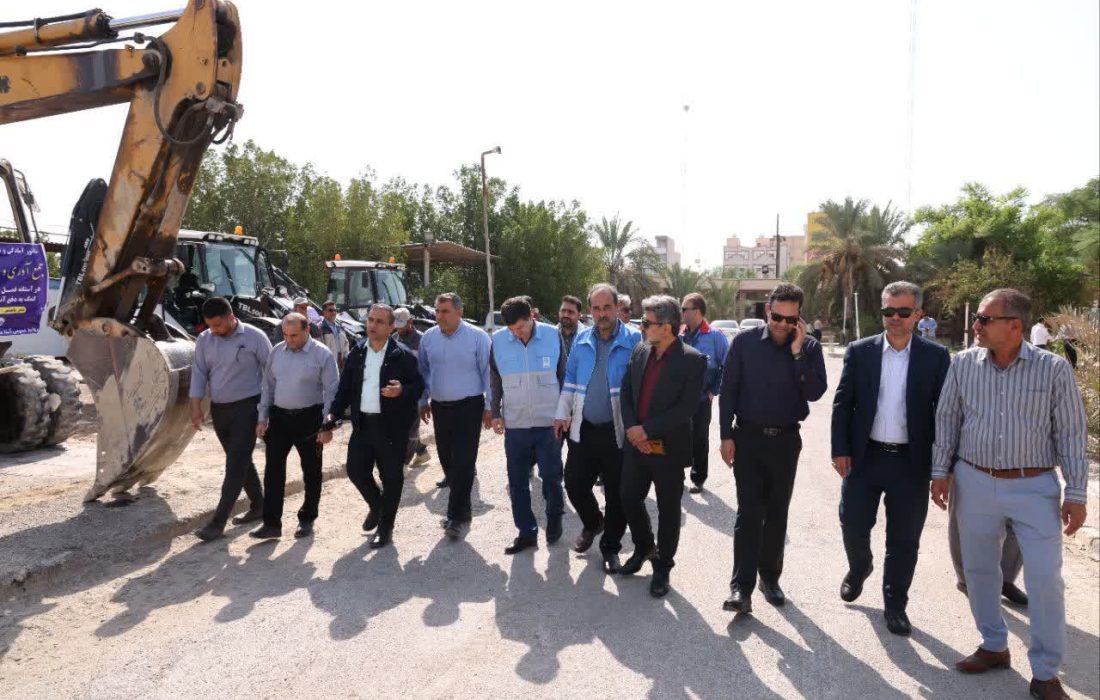 آمادگی آبفا بندرماهشهر با برگزاری مانور و استقرار تجهیزات و ماشین آلات عملیاتی