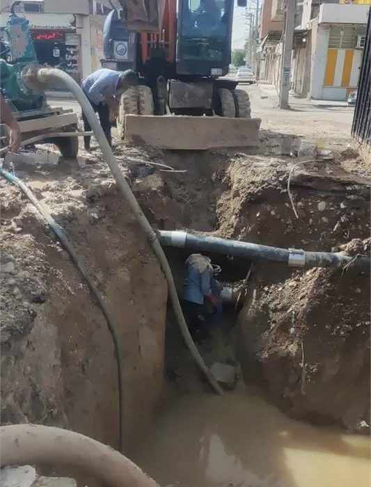 رفع مشکل آب مناطق زرگان و کوی فدک در اهواز
