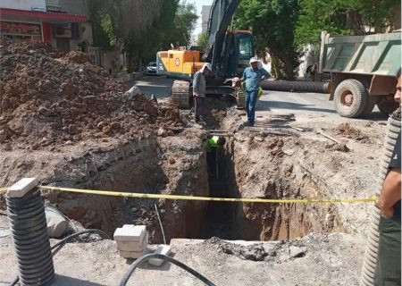 آبفای خوزستان در مسیر بهبود شبکه فاضلاب منطقه کیان‌آباد؛ اجرای خط جدید با همکاری شهرداری اهواز